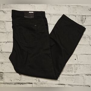 BRAX Chuck Modern Fit Pants Black Charcoal Stretch 40x30 Casual Trousers